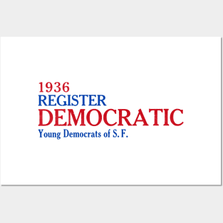 1936 San Francisco Democrats Posters and Art